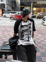 ドミニクカラーブロックラグラン半袖Tシャツ