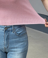 Sisle knit sleeveless wrinkle shirt set