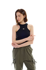 UNBALANCE SLEEVELESS TOP / BLACK