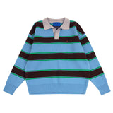 STRIPED COLLAR KNIT SWEATER (UNISEX)_SYF6SW01SB