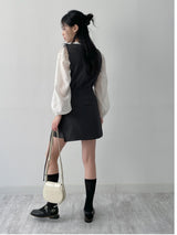 Tony See-through Wrap Balloon Fit Blouse