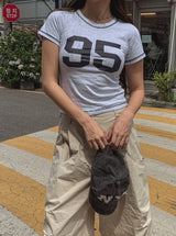 95 ステッチスリムTシャツ