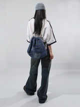 (UNISEX) デニムロープストリングジムサック