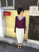 Petit Rose Lace Midi Skirt (2color)