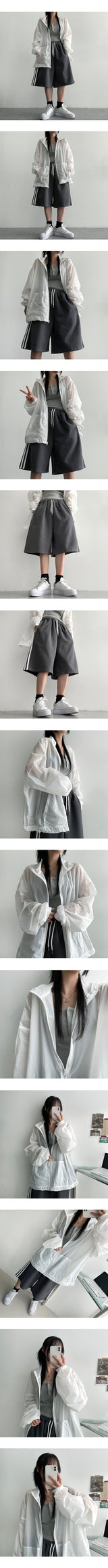 Moju ツーライントラックバミューダトレーニングショーツ