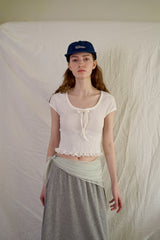 Kiro ribbon smoke top_ivory