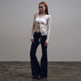Wave Mesh Cardigan [Ivory]