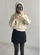 [Wool 80%/Barclava SET] フィッシャーマンルーズフィットニット
