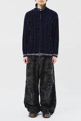 Velvet Yarn Knitted Zip Up (5color)