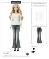 Deep V-Neck Off-Shoulder Top (2color)