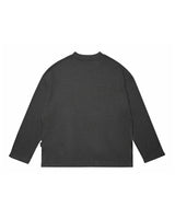 DirtyCoins Script Waffle LS T-Shirt Grey