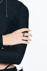 NO.611 [BLACK] SPIKY HEART RING