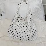 Daily eco bag_dot middle white/black