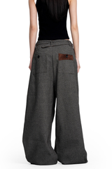 Houndstooth Pleated Trousers