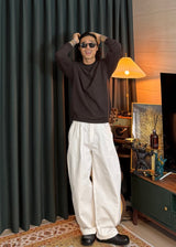 Men's カシミアウォッシャブルラウンドニット 20COLOR