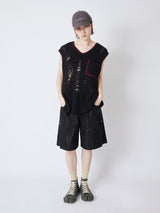 DECONSTRUCTED ZIPPER SHORT