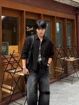 Mile cropped long-sleeve shirt