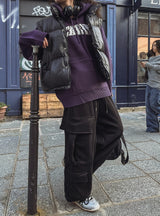 Koi Lettering Overfit Hooded Knit