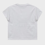 マルチーズチェックアップリケボタンハーフTシャツ