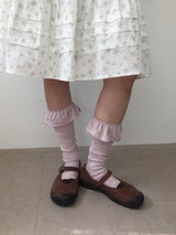 Mogu frill knee socks (9color) 