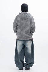 Voda Water Printing Zip-up