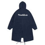 24FW SCRIPT LOGO PRINTING FISHTAIL JACKET NAVY