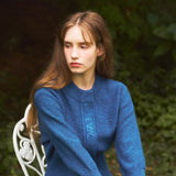 ALPACA SLIM CARDIGAN - BLUE NIGHT