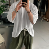 Cool Pin Tuck Linen Wide Pants