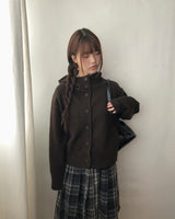 クアンフードハイネックボタンニットカーディガン