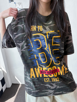 レニウム ミリタリー カモ レター パッチ ショートスリーブ Tシャツ 2カラー