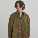 Maltese Embroidery Check Shirt 4 COLOR