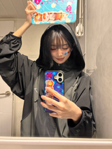G!N!ギニア フレンズ ケース ネイビー グラス バンパー