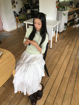 Charlotte Tiered Long Skirt (2color)