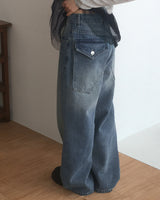 Vico back pocket wide denim pants