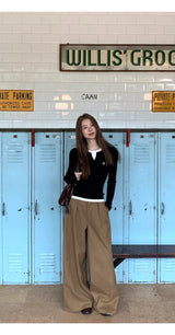 Super Pintuck Wide Cotton Pants