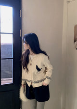 #Orca Collar Knit Zip-up (3color)