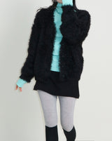 プラムショーツレイヤードミニスカート (Wool Material)