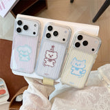 ミニマル アニマル ストライプ クリア ソフト iPhoneケース (iPhone 13–17 Series)