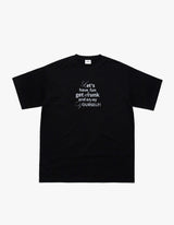 カーリーテキストTシャツ - ブラック