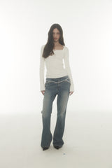 lace bt pants (blue)