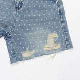 4 PART DESTROYED DOT DENIM PANTS code 21102