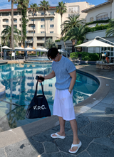 [ LOOKPLE x LEBELMENT ] クールピンタックリネンワイドショーツ