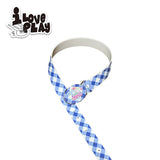 loveplayshop Checkered Hugging Bear Two-in-One Classic Design Leather Belt