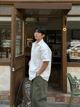 Cozy western cotton short sleeve shirt