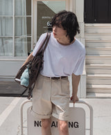 [LANARCH] ベーシックUネック半袖Tシャツ