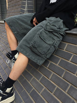 Bear Pigment Cargo Bermuda Pants 3C