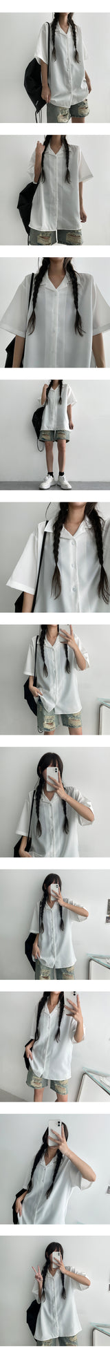 Pulse open collar short-sleeved shirt (10 colors)