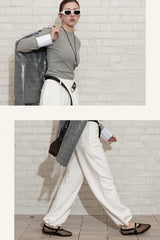 NEW CUFFS TOP_MELANGE GRAY
