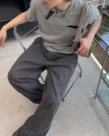 テズダイアゴナルヘンリーネックTシャツ
