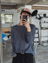 Kir Rib See-Through Long Sleeve